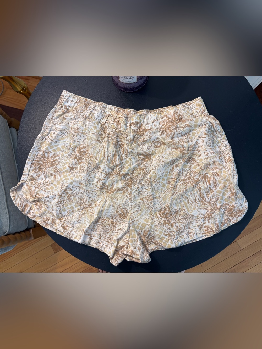 Lilly Pulitzer Sandbar Palm Paradise Linen Shorts SZ XL